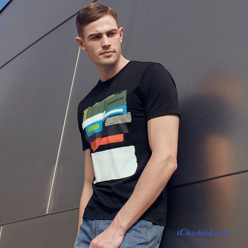 Basic Langarmshirt Herren, Shirt Gestreift Herren Günstig