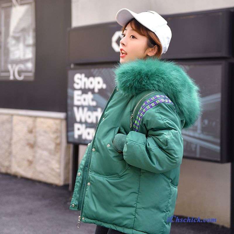 Bekleidung Baumwolle Mantel Herbst Trend Gemütlich Mit Kapuze Elegant Grün Sale