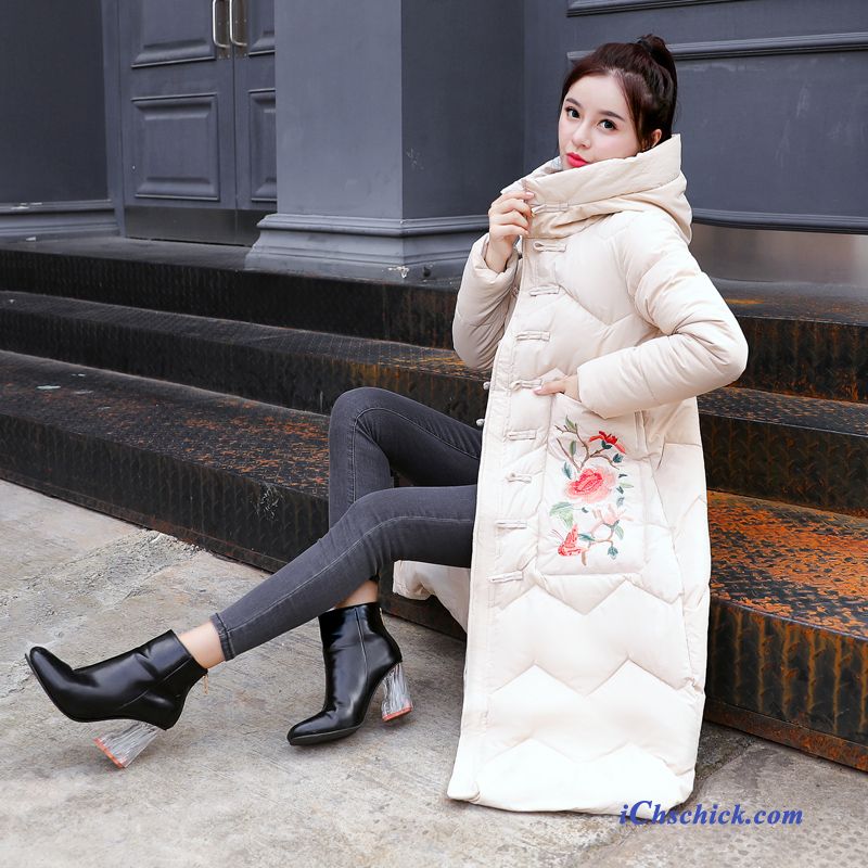 Bekleidung Baumwolle Mantel Mit Kapuze Literatur Kunst Chinesischer Stil Winterkleidung Langer Abschnitt Gelb Sale