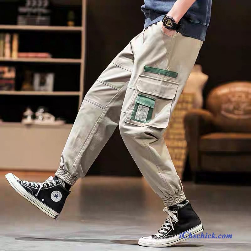 Bekleidung Cargohose Enge Trend Sweatpants Trendmarke Freizeit Grün Billige