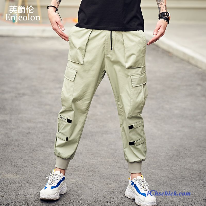 Bekleidung Cargohose Freizeit Trend Sweatpants Dekoration Sommer Grau Hell Kaufen