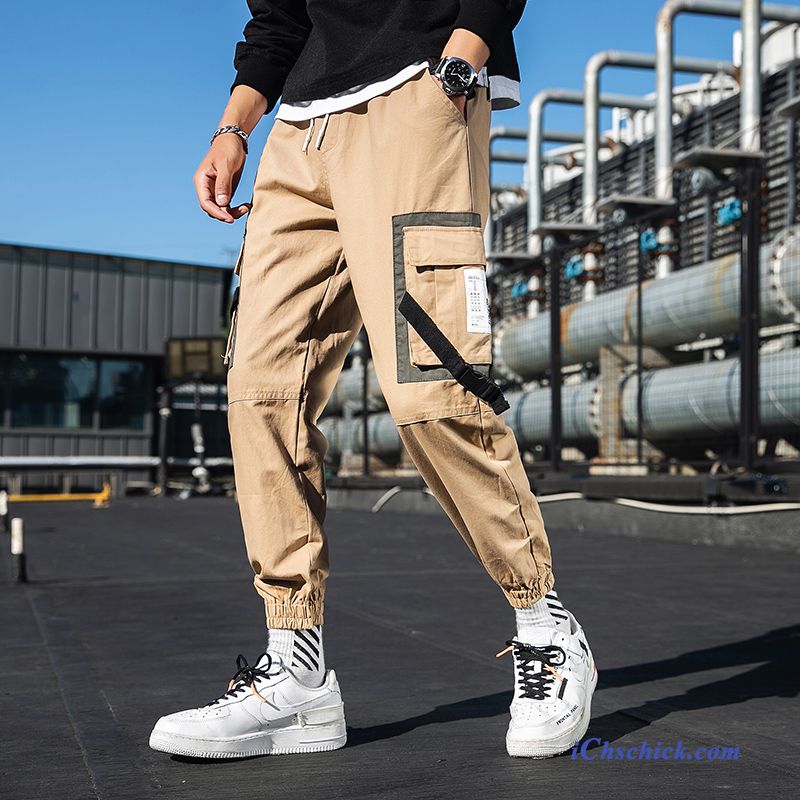 Bekleidung Cargohose Sommer Sport Freizeit Trend Enge Gelb Sale