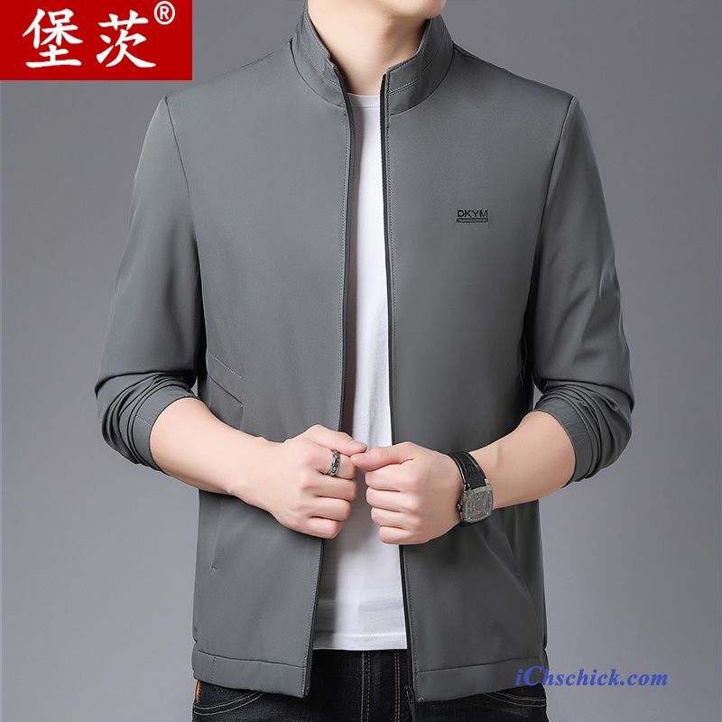 Bekleidung Jacken Stehkragen Feder Mode Überzieher Mantel Schwarz Billige