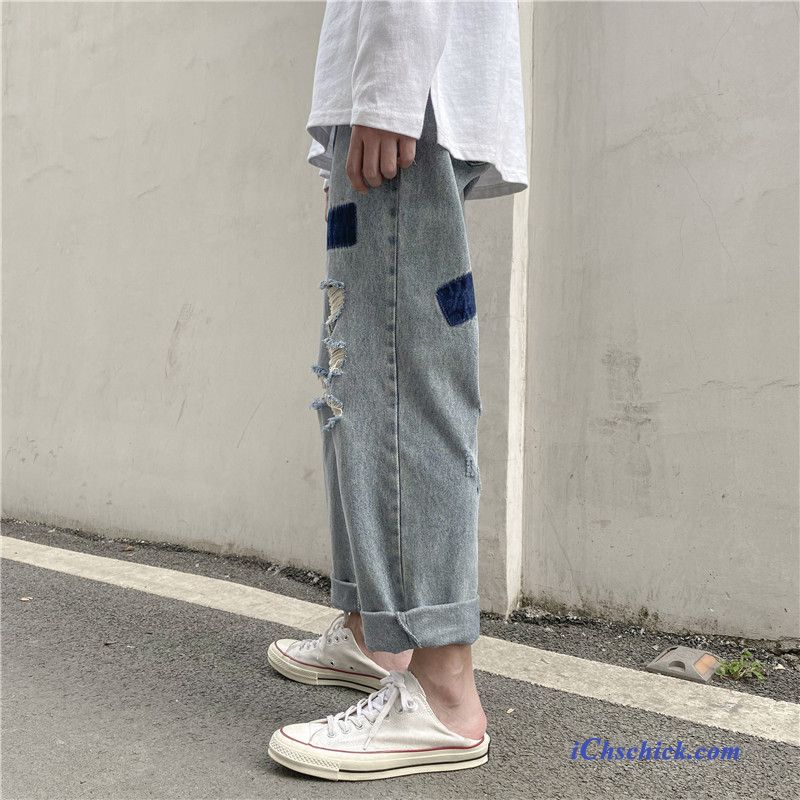Bekleidung Jeans Allgleiches Trendmarke Lose Neu Herren Grau Günstig