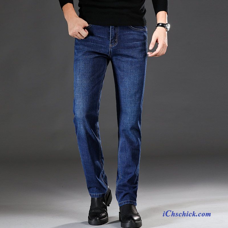 Bekleidung Jeans Herbst Herren Lange Jugend Hosen Blau Online
