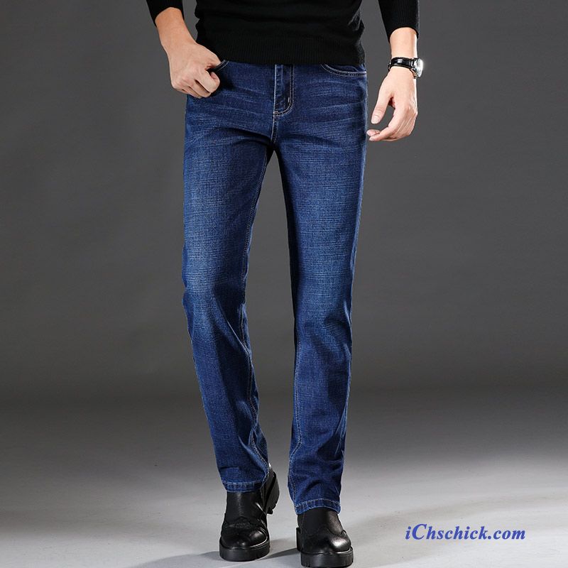 Bekleidung Jeans Herbst Herren Lange Jugend Hosen Blau Online