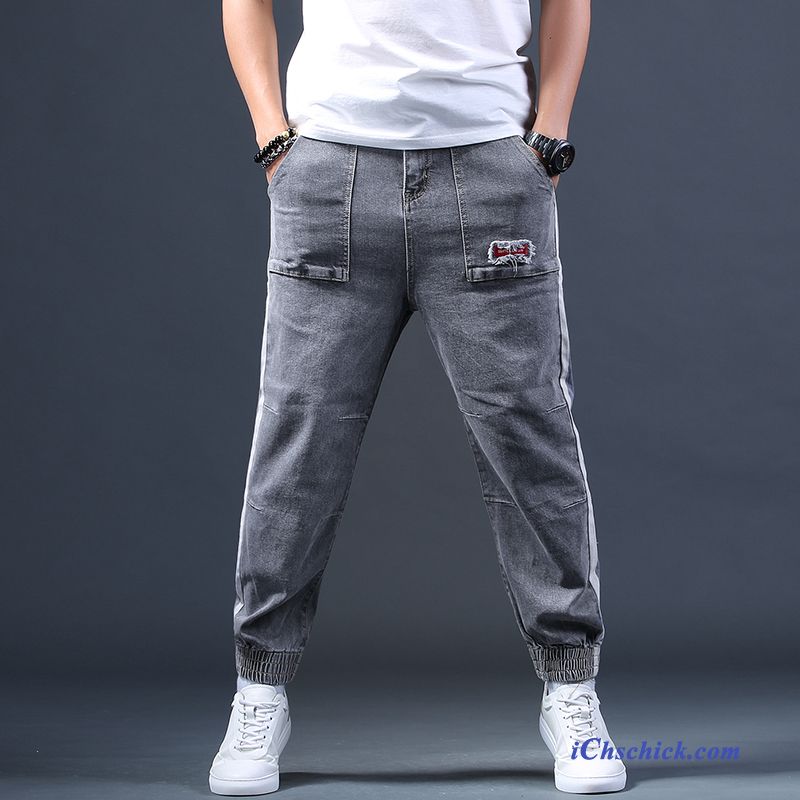 Bekleidung Jeans Trendmarke Enge Herren Harlan Freizeit Grau Kaufen