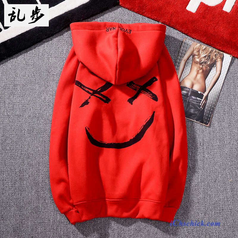 Bekleidung Kapuzenpulli Drucken Trendmarke Mit Kapuze Hoodies Plus Samt Rot Kaufen