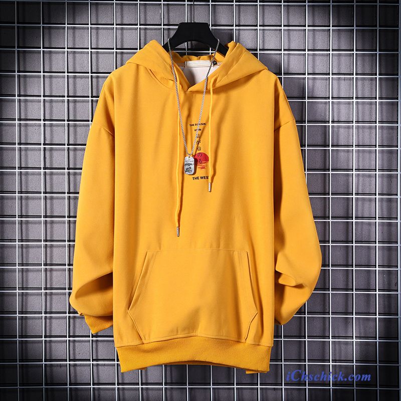 Bekleidung Kapuzenpulli Hoodies Sport Drucken Neu Feder Gelb Günstige