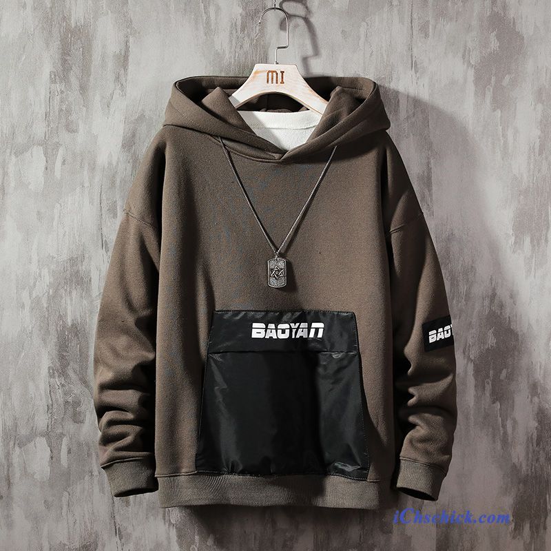 Bekleidung Kapuzenpulli Mantel Überzieher Trend Hoodies Verdickung Schwarz Günstig