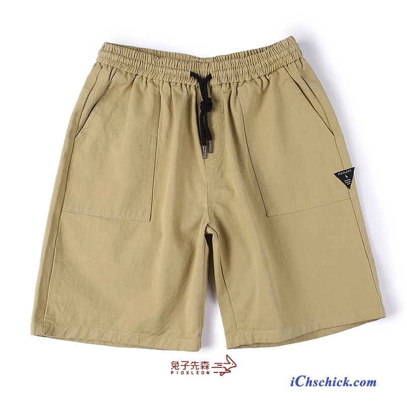 Bekleidung Kurze Hosen Drucken Neu Trend Freizeit Herren Khaki Online