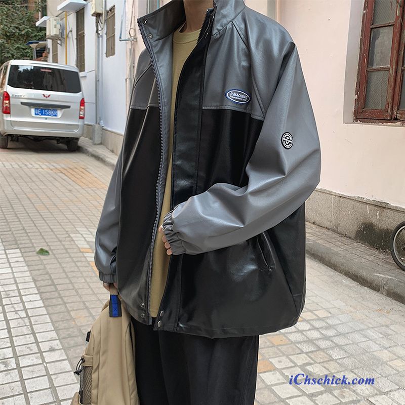 Bekleidung Lederjacke Überzieher Feder Gut Aussehend Mantel Trendmarke Khaki Billige
