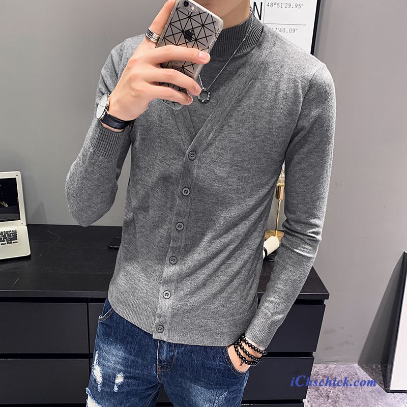 Bekleidung Pullover Herbst Trend Persönlichkeit Unteres Hemd Outwear Weiß Verkaufen