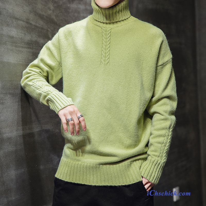 Bekleidung Pullover Winterkleidung Verdickung Herren Strickwaren Trend Grün Kaufen