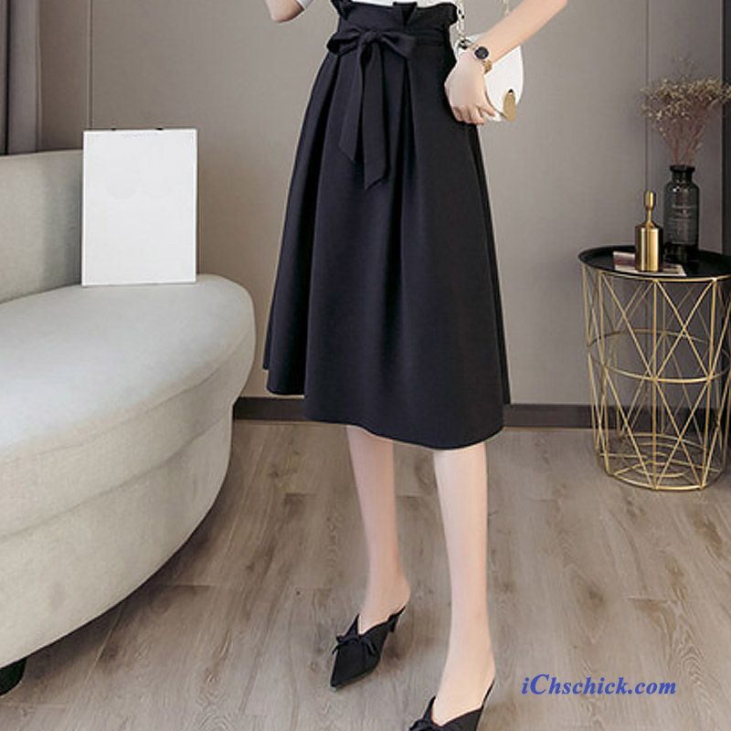 Bekleidung Röcke Schnürung Damen Temperament Mode Lange Beige Farbe Kaufen