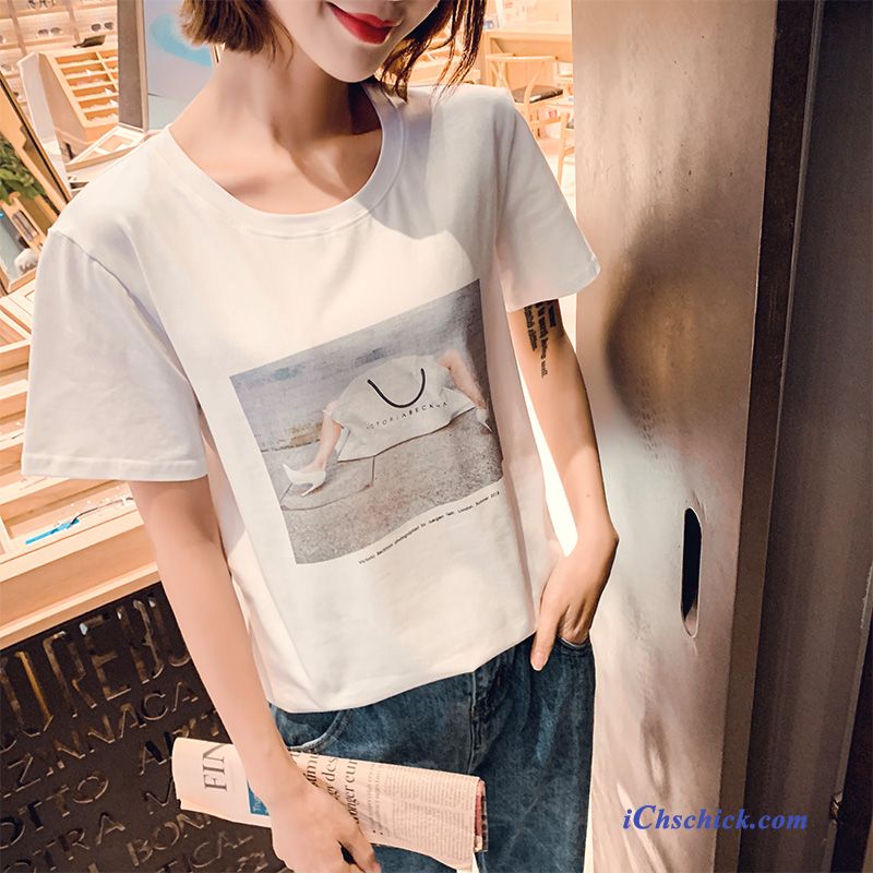 Bekleidung T-shirts Damen Trend Mantel Lose Ultra Blau Weiß Schwarz Grau Verkaufen