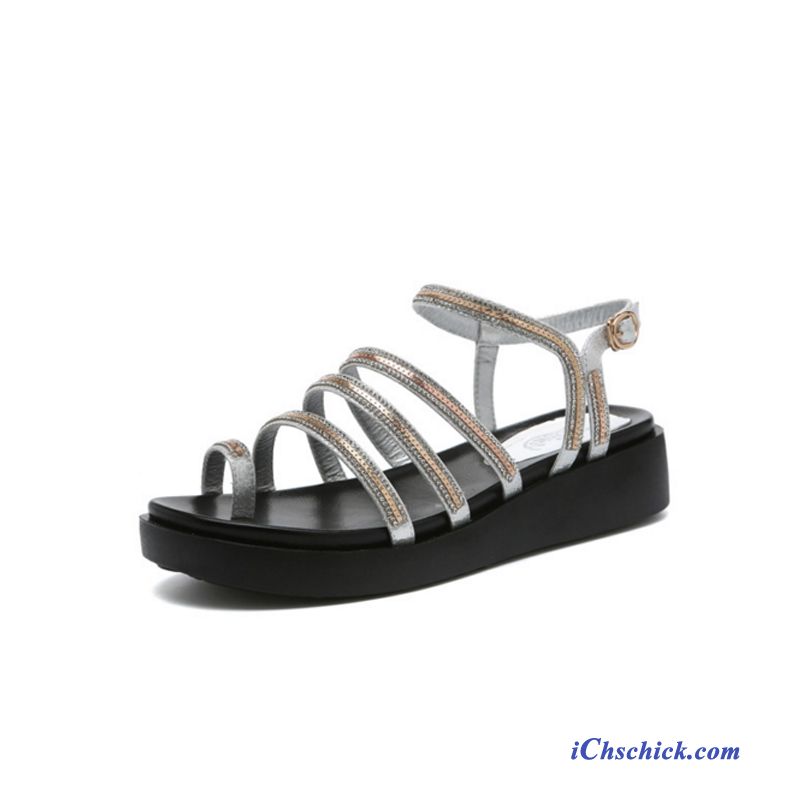 Blaue Sandalen Mit Absatz Marineblau, Ledersandalen Damen Braun Günstig