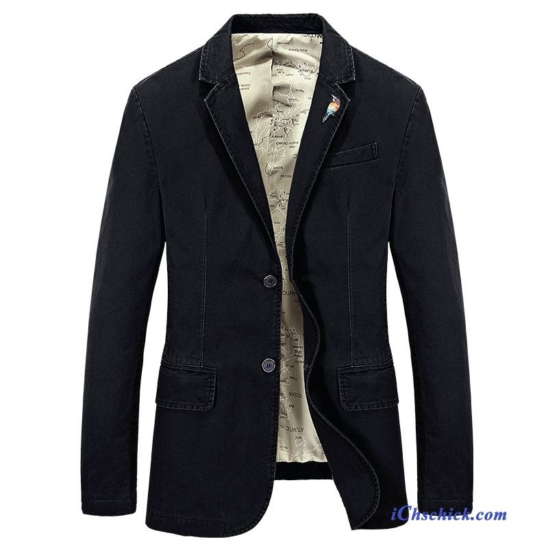 Blazer Herren Blau Slim Fit Gestreift, Herren Blazer Stretch Kaufen