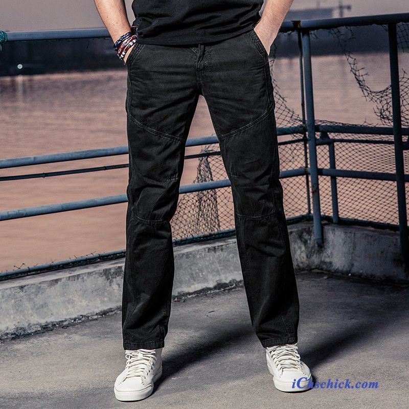 Bootcut Jeans Herren, Herren Chino Schwarz Günstig