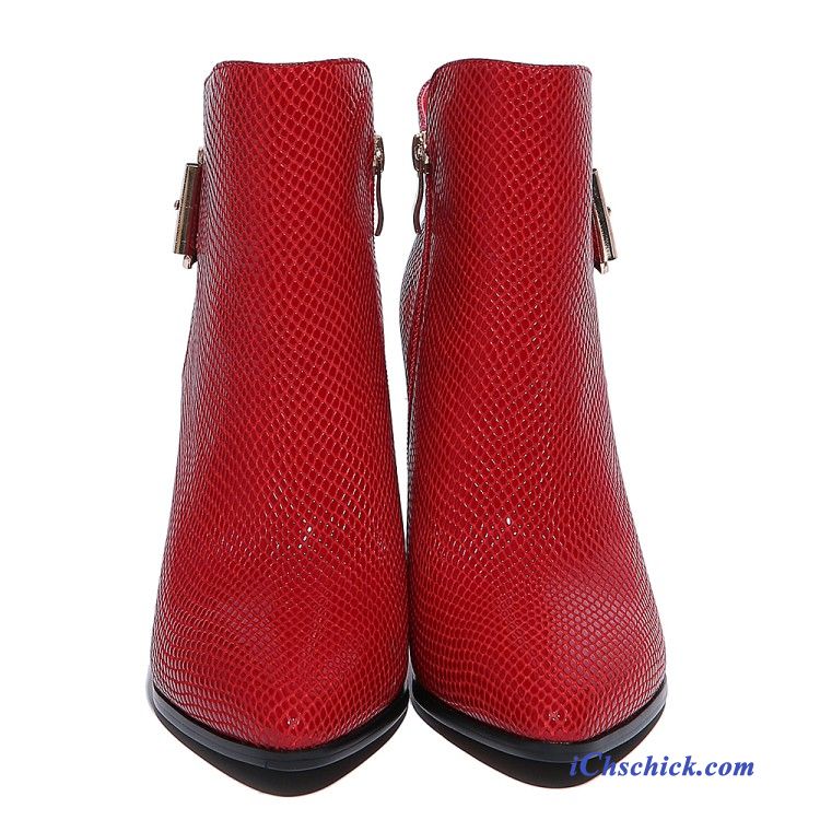 Braune Winterstiefel Damen, Rot Damen Günstig