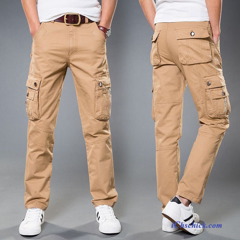 Chino Hose Herren Grau Khaki, Chino Hose Kurz Herren Sale