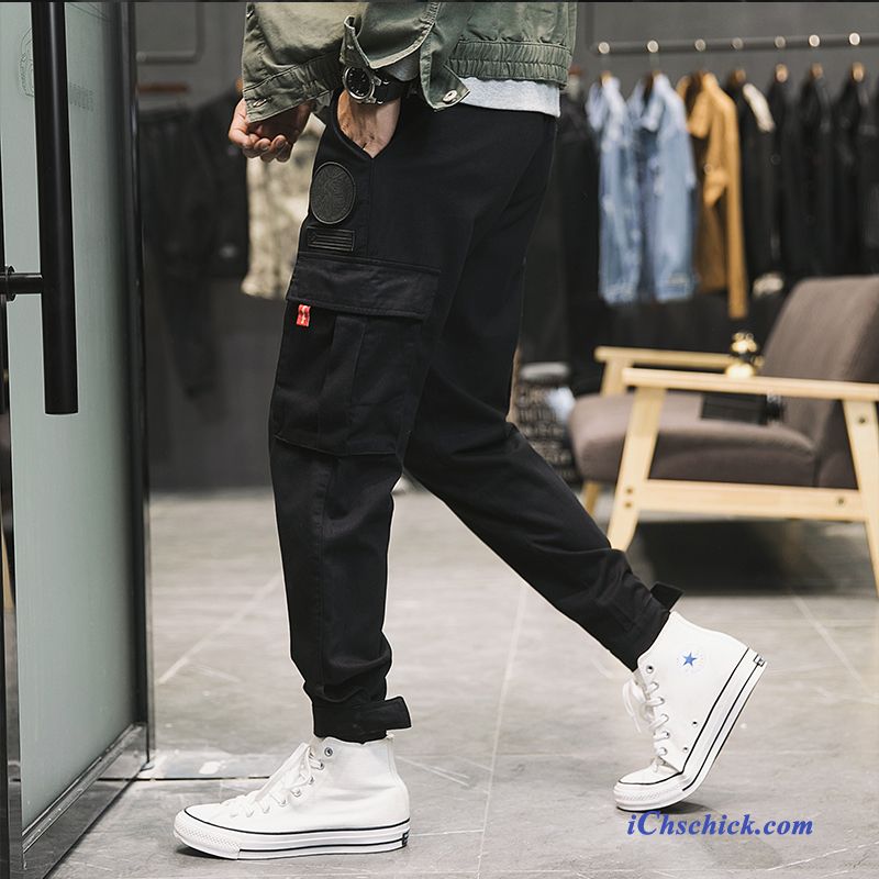 Coole Herren Cargohose Kupfer, Skinny Biker Cargohose Herren