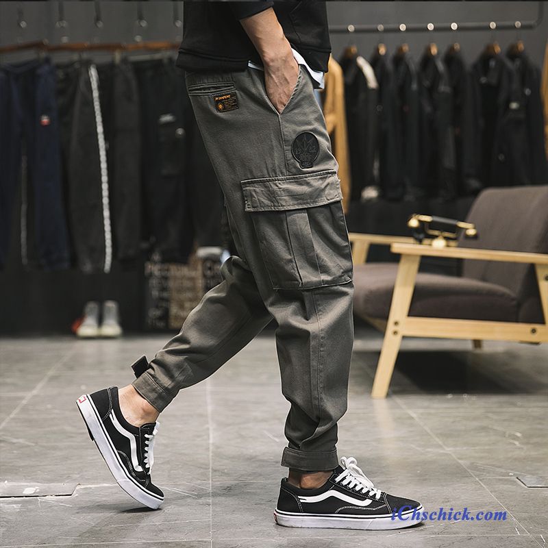 Coole Herren Cargohose Kupfer, Skinny Biker Cargohose Herren