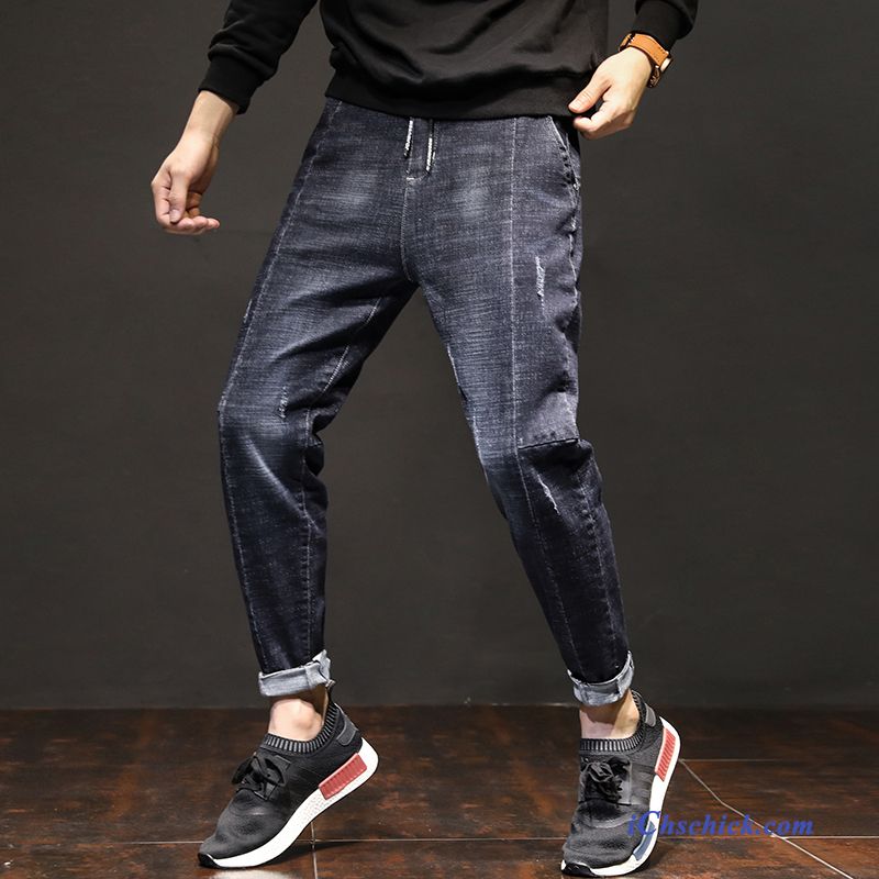 Coole Jeans Herren, Herren Skinny Jeans Schwarz Sale