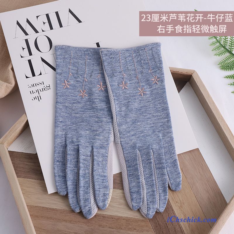 Damen Handschuhe Fahren Frühling Sonnenschutz Herbst Stretch Blau Purpur Lila Angebote