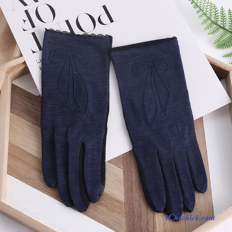 Damen Handschuhe Fahren Frühling Sonnenschutz Herbst Stretch Blau Purpur Lila Angebote