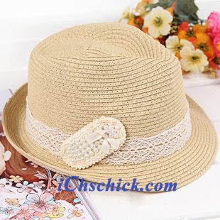 Damen Hüte / Caps Sonne Frühling Strohhut Sonnenschutz Sommer Dunkelblau Sandfarben Günstig