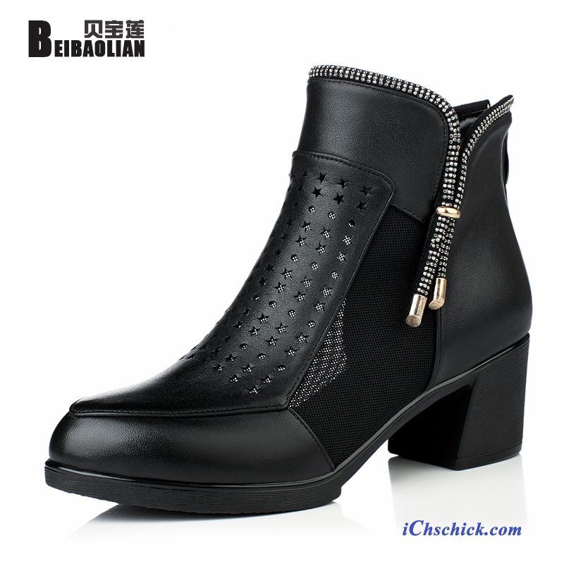 Damen Schwarz Flach, Damen Schnürstiefel Schwarz Rabatt