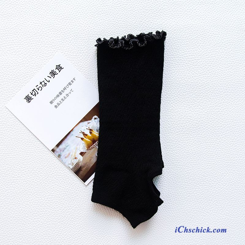 Damen Socken Frühling Glänzend Herbst Seide Mid Schwarz Online