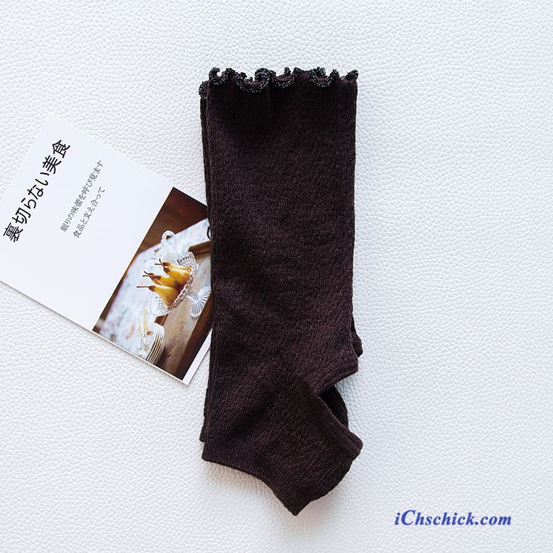 Damen Socken Frühling Glänzend Herbst Seide Mid Schwarz Online