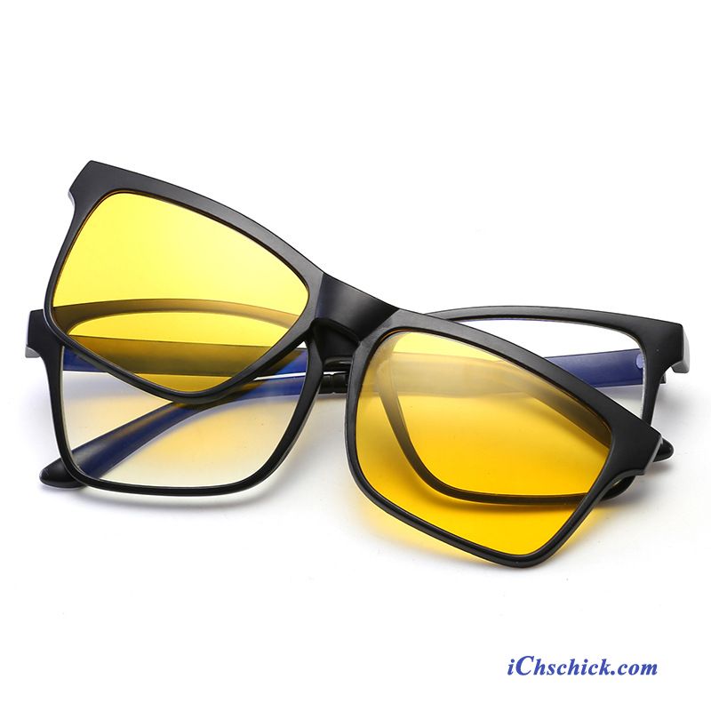 Damen Sonnenbrille Sonnenbrillen Doppelnutzen Kurzsichtigkeit Herren Polarisator Blau Silber Schwarz Sale