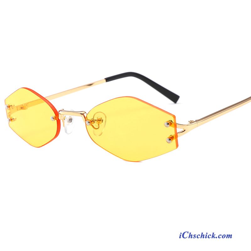 Damen Sonnenbrille Straßenschlag Unregelmäßige Sonnenbrillen Trend Retro Grün Rot Günstig