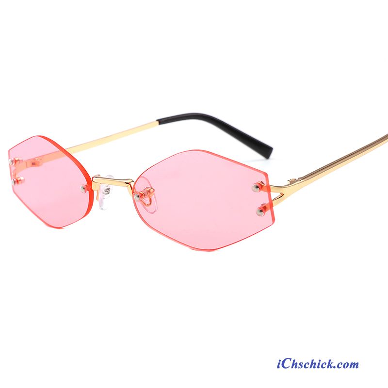 Damen Sonnenbrille Straßenschlag Unregelmäßige Sonnenbrillen Trend Retro Grün Rot Günstig