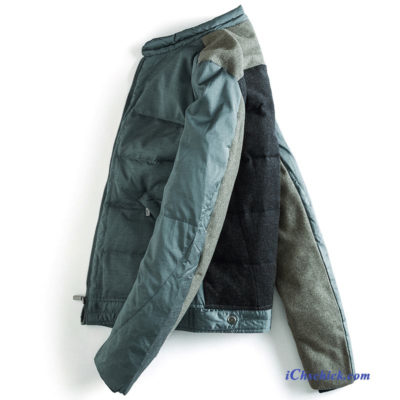 Daunenjacke Herren Sommer, Blauer Winterjacke Herren Günstig