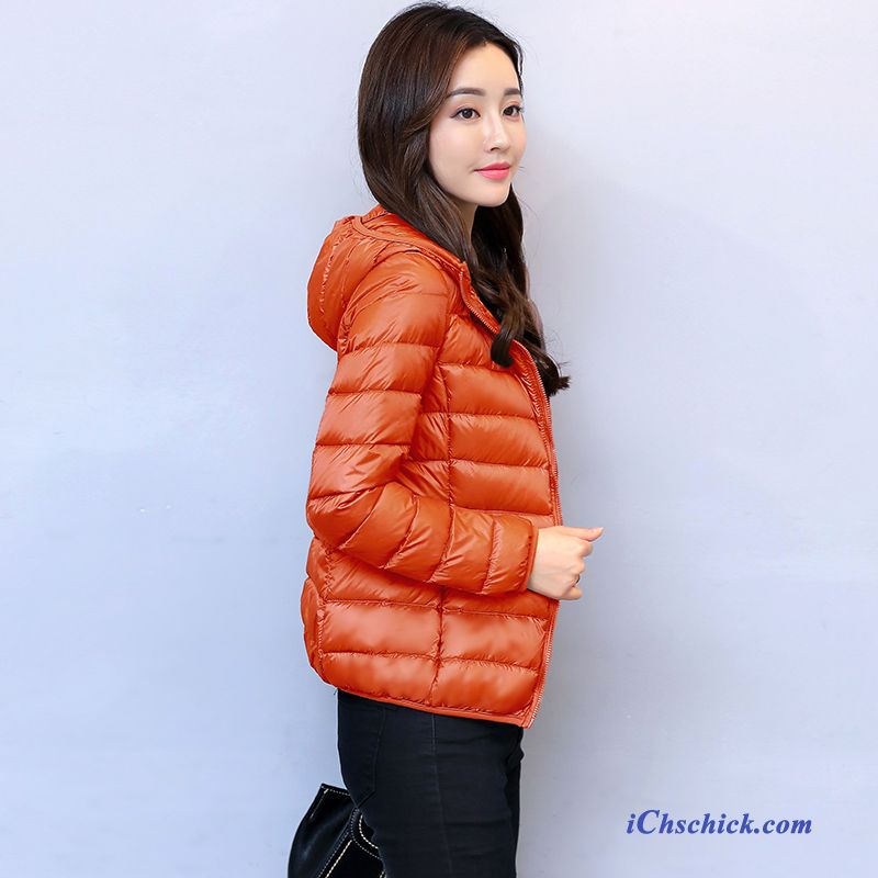 Daunenjacke Pink Damen Orange, Daunenjacke Kurz Damen Rabatt