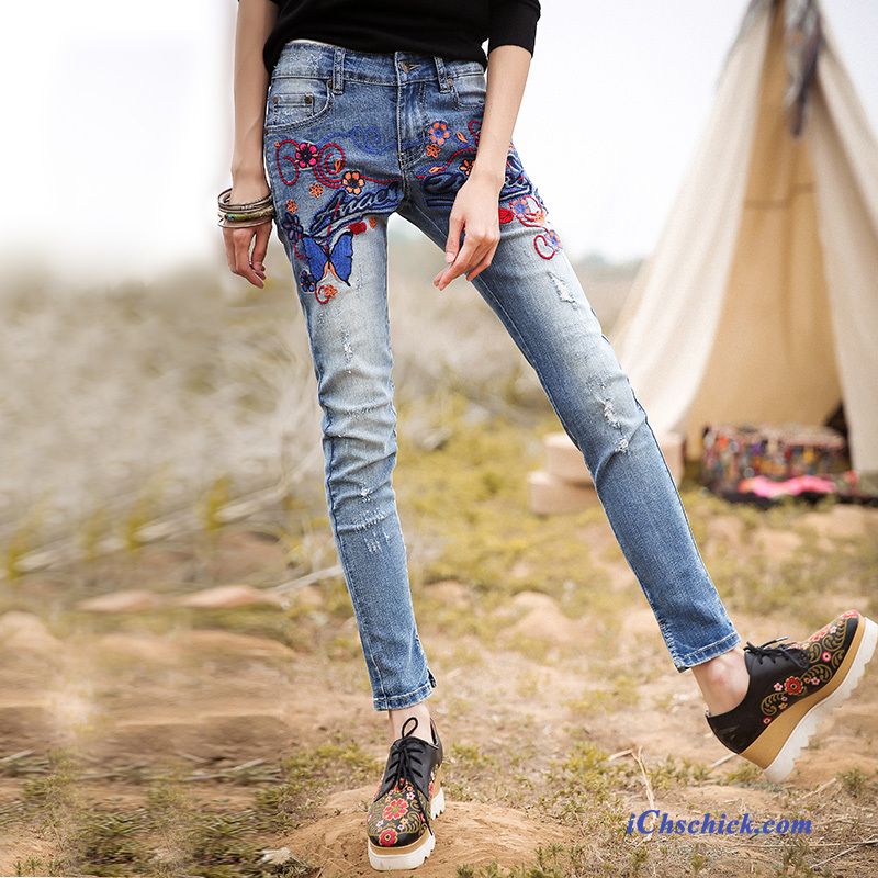 Gerade Geschnittene Jeans Für Damen, Leichte Sommer Jeans Für Damen Günstig