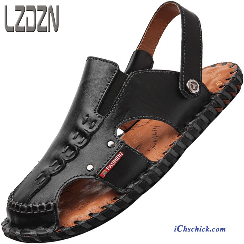 Globetrotter Schuhe Herren Türkis, Herren Sandalen Schwarz Leder