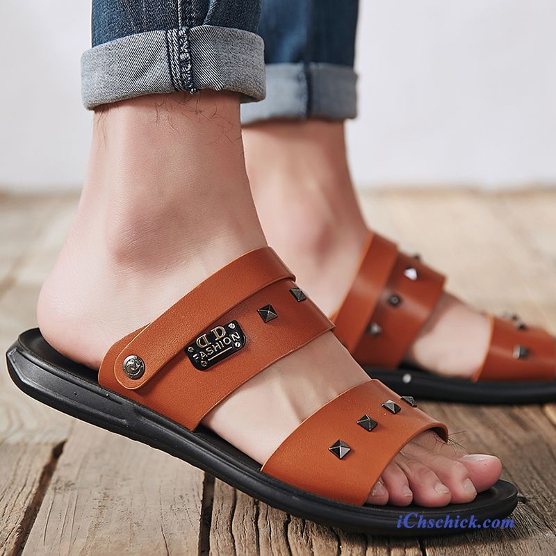 Goldene Sandaletten Herren, Sandalen Wasserfest Herren Verkaufen