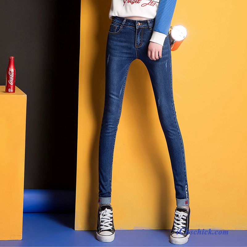 Graue Röhrenjeans Damen, Lässige Damenjeans Günstig