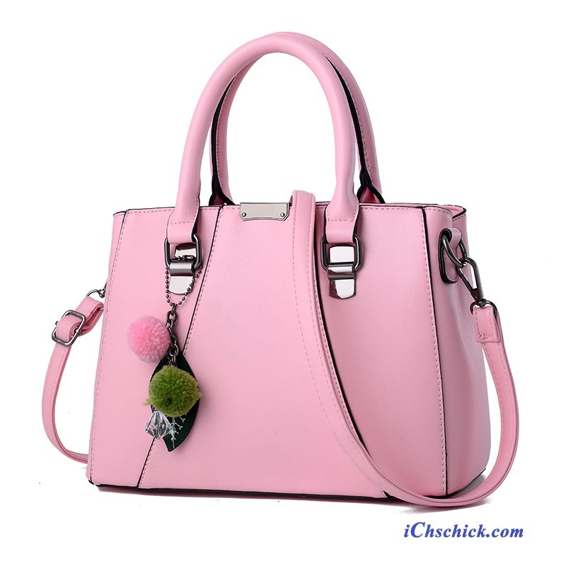 Große Umhängetasche Damen Rosa, Umhänge Ledertasche Damen Billig