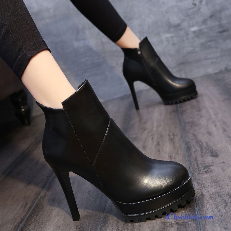 Halbstiefel Damen Flach, Schwarze Flache Günstig