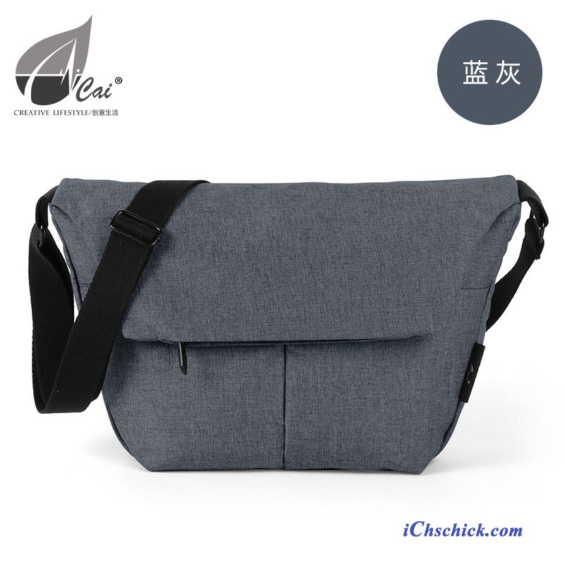 Handtaschen Leder Herren, Umhängetasche Herren Blau Sale