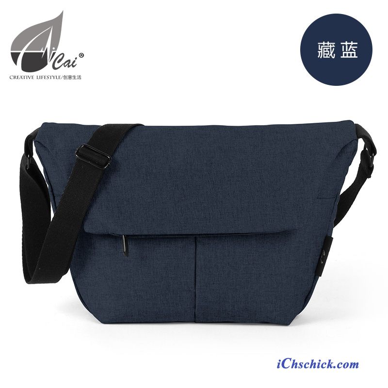 Handtaschen Leder Herren, Umhängetasche Herren Blau Sale