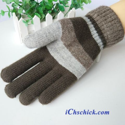 Herren Handschuhe Kalte Stricken Warm Halten Herbst Winter Schwarz Kaufen