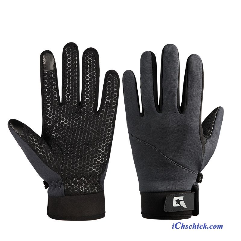 Herren Handschuhe Touchscreen Winter Winddicht Damen Warm Halten Grau Kaufen