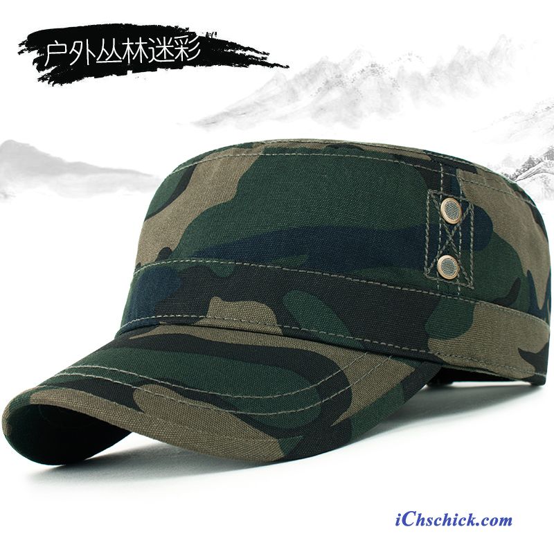 Herren Hüte / Caps Kappe Flacher Hut Baseballmütze Winter Sport Camouflage Schwarz Kaufen